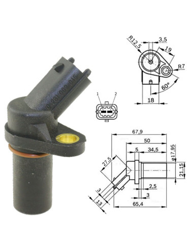 Capteur angle vilebrequin,...