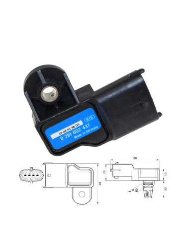 Capteur pression admission,...